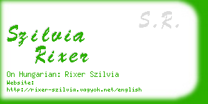 szilvia rixer business card